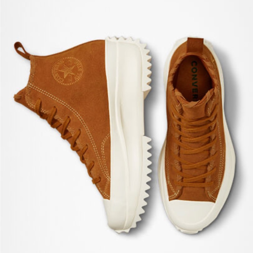 New CONVERSE HI HI Chucks Run Star Hike Amber Platform High Top Sneakers 6.5 - Picture 8 of 14